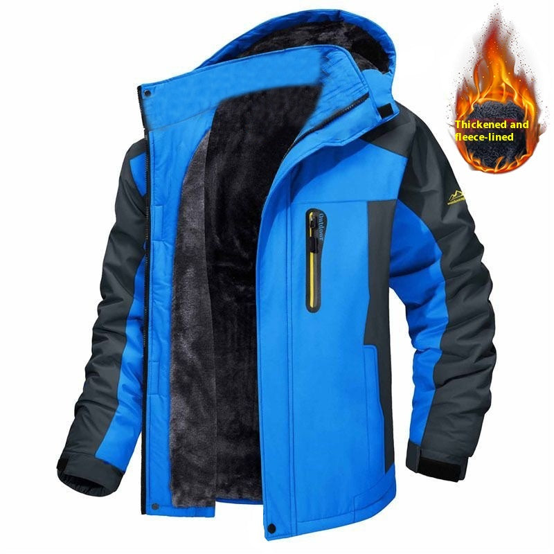 Casual Fleece And Thick Men's Mid-length Coat