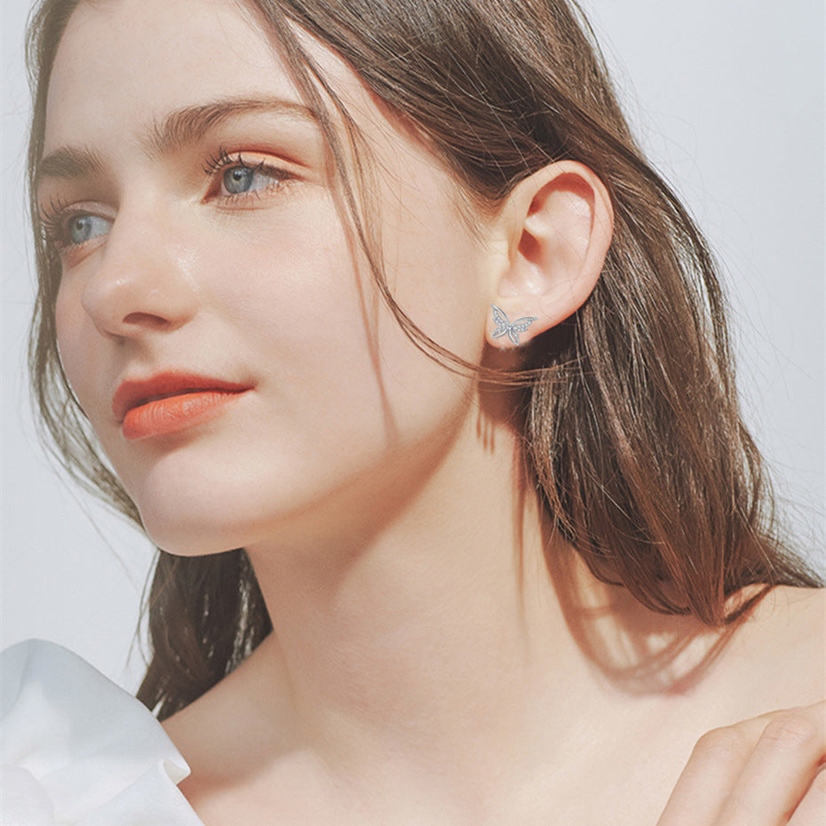 Rhinestone Butterfly Stud Earrings product image