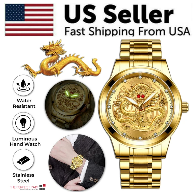 Gold Stainless-Steel Quartz Watch product image