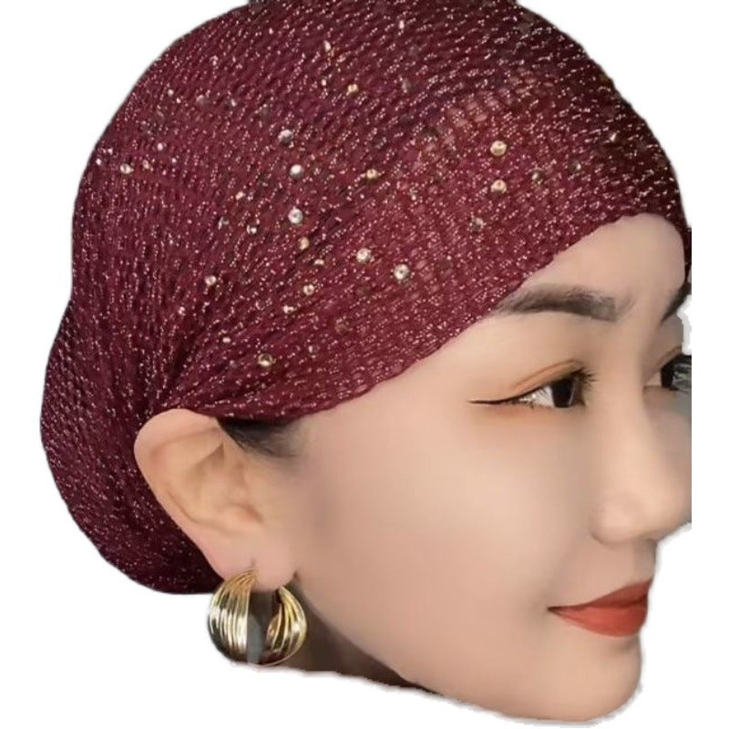 Rhinestone Lace Beanie
