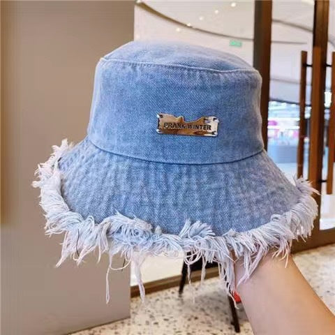 Distressed Denim Bucket Hat