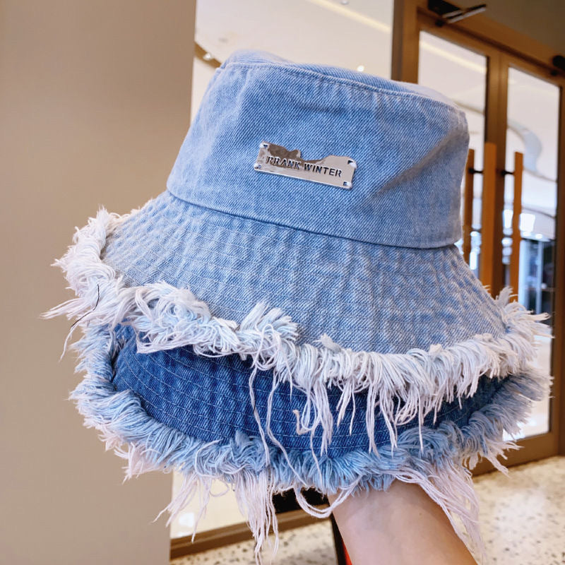Distressed Denim Bucket Hat