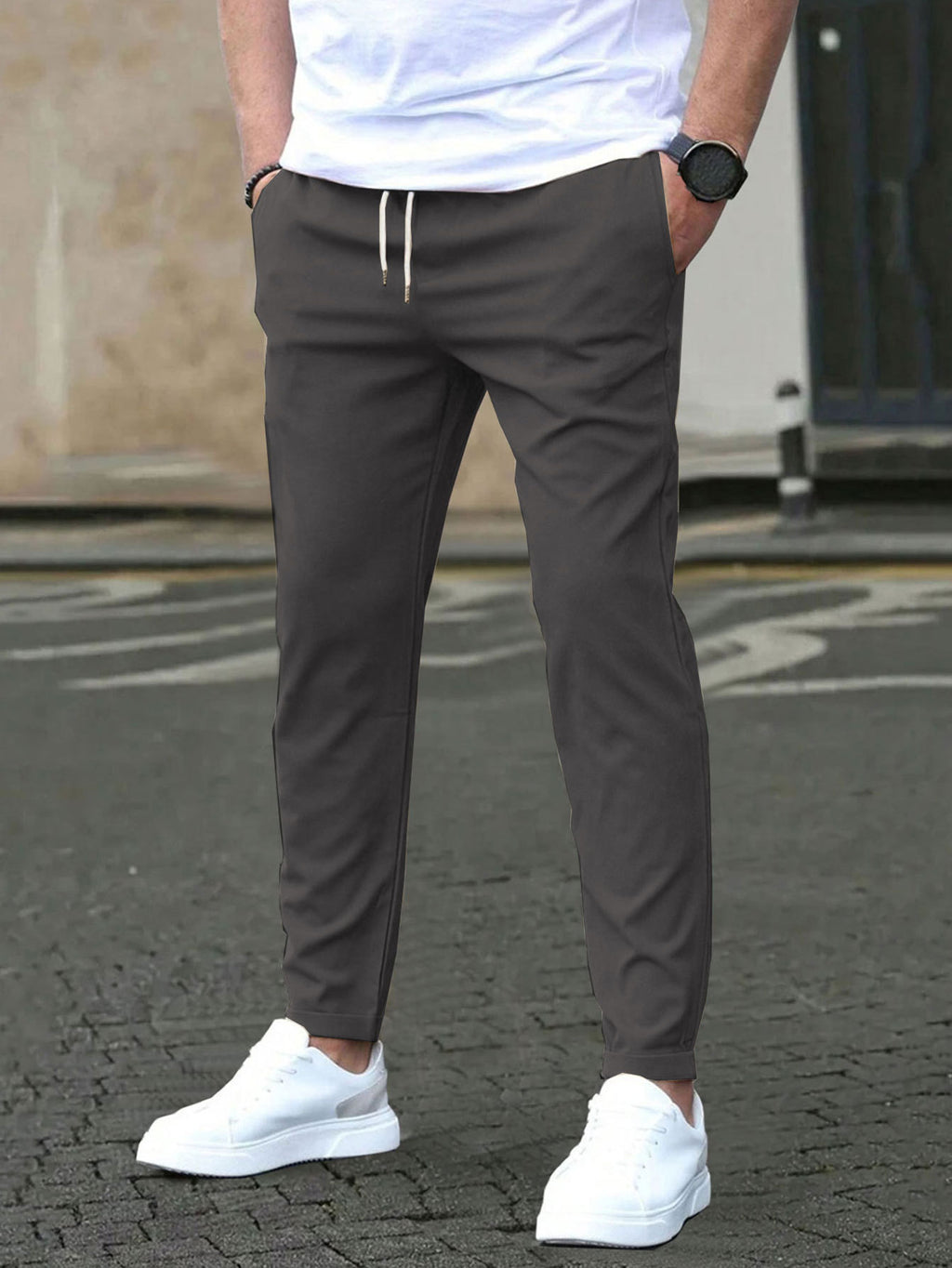 Slim Cropped Casual Pants product image