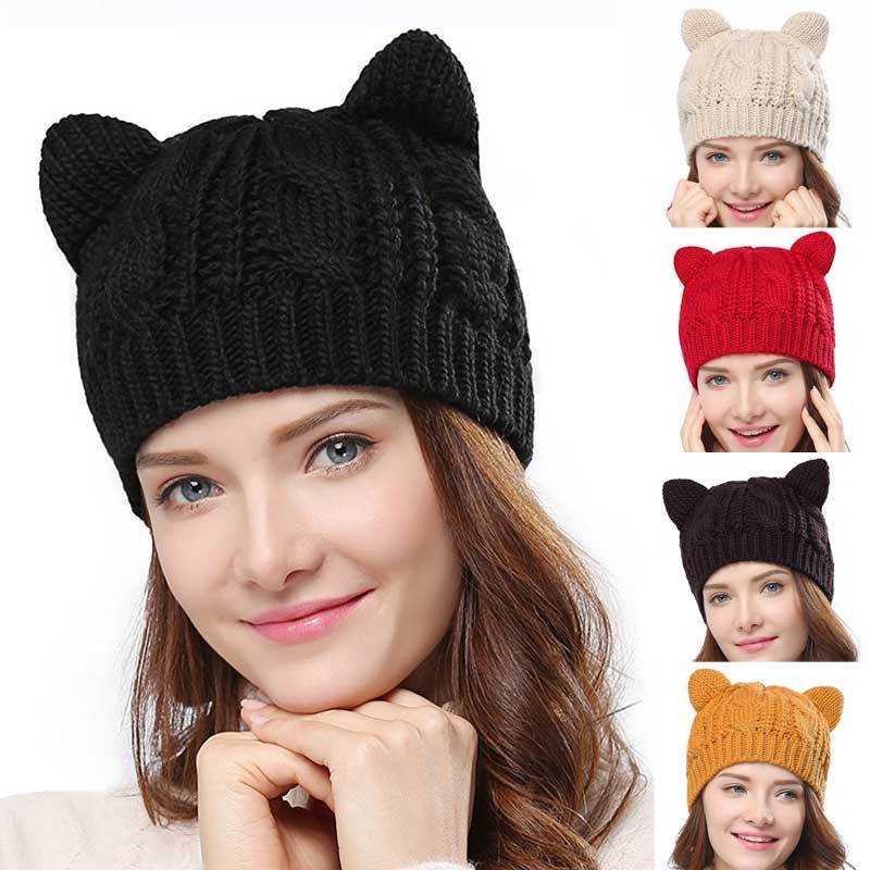 3D Cat-Ear Knit Beanie
