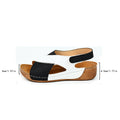 Colorblock-crossed Wedges Sandals Summer Fashion Fish Mouth Platform Roman Shoes For Women