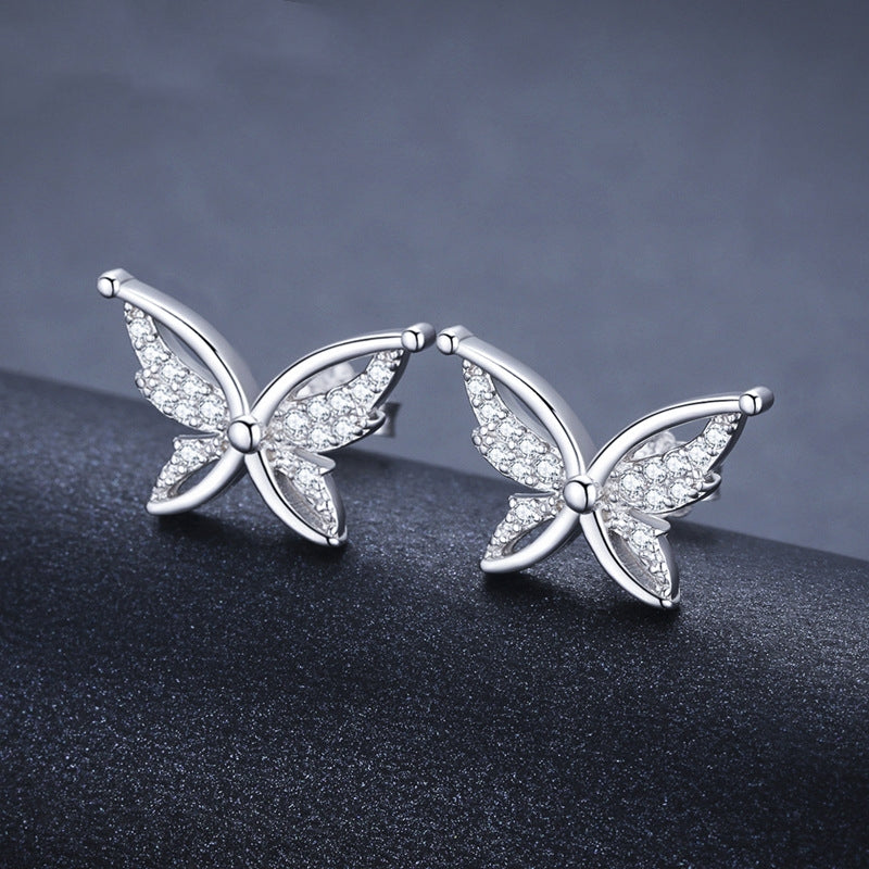 Rhinestone Butterfly Stud Earrings product image