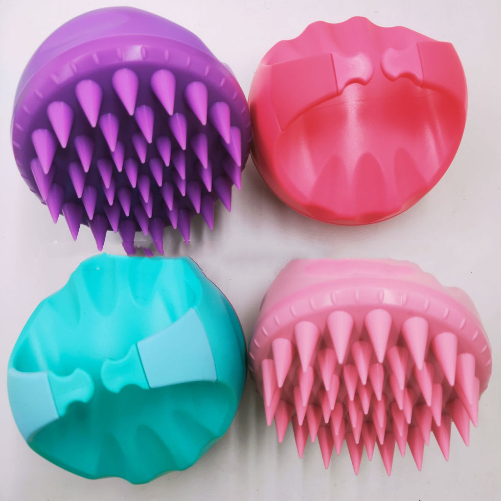 Factory Direct Sales Amazon Hot Sale Hand-held Silicone Shampoo Brush Massage Brush Shampoo Comb Bath Massage Tool