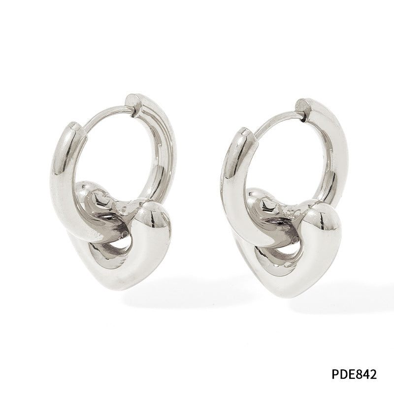 Glossy Stainless Steel Earrings product image