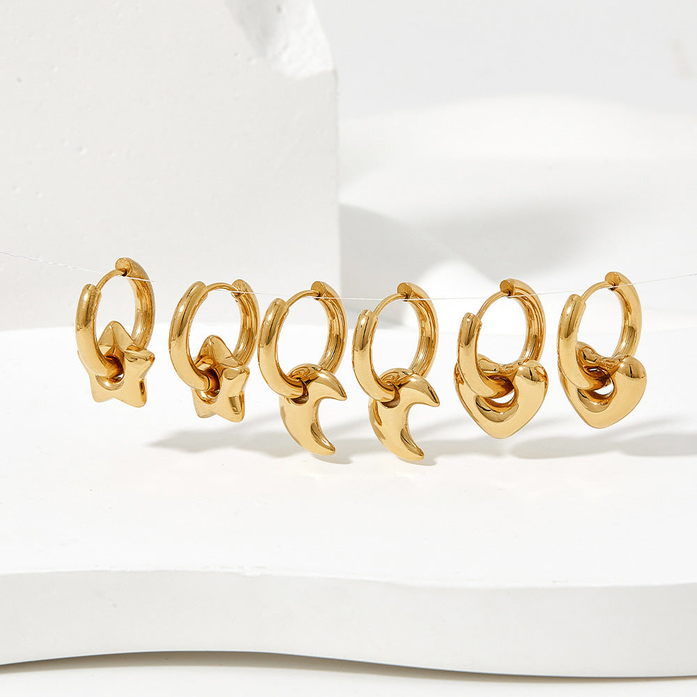Glossy Stainless Steel Earrings product image
