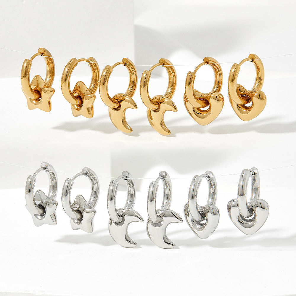 Glossy Stainless Steel Earrings product image