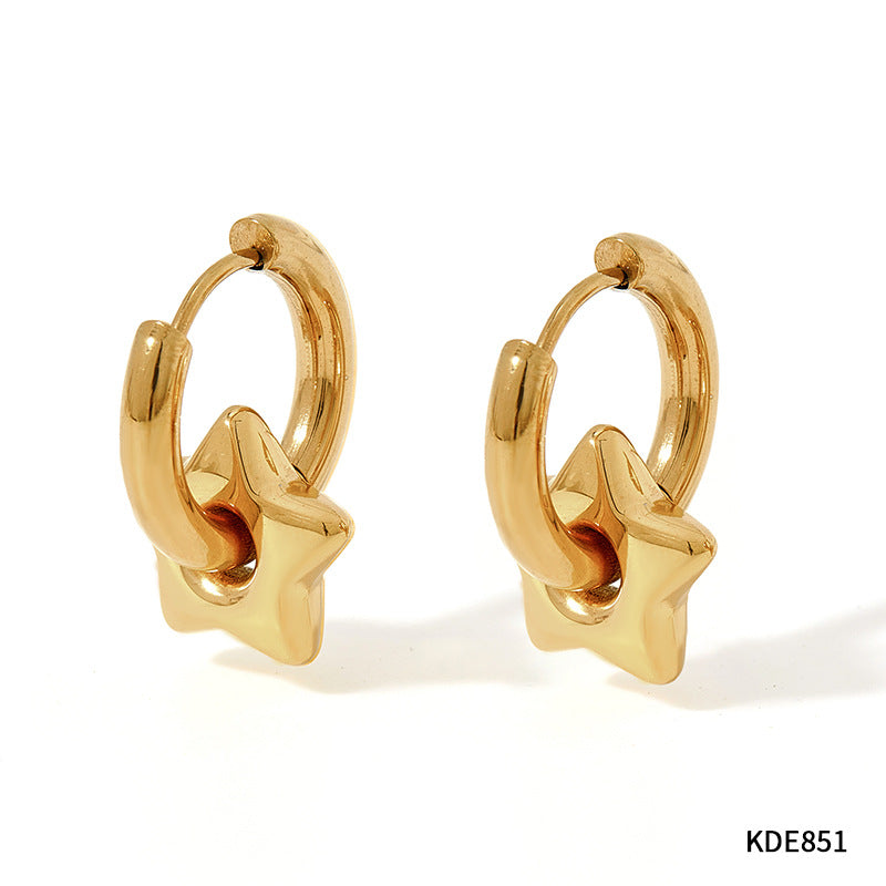 Glossy Stainless Steel Earrings product image