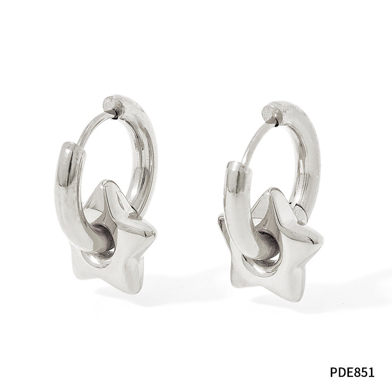 Glossy Stainless Steel Earrings product image