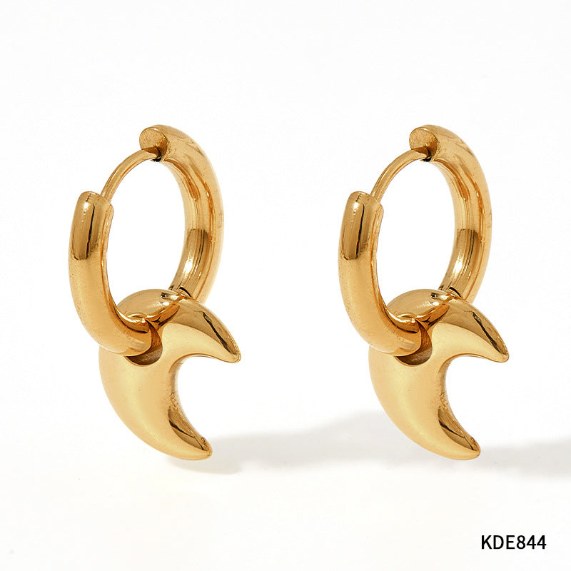 Glossy Stainless Steel Earrings product image