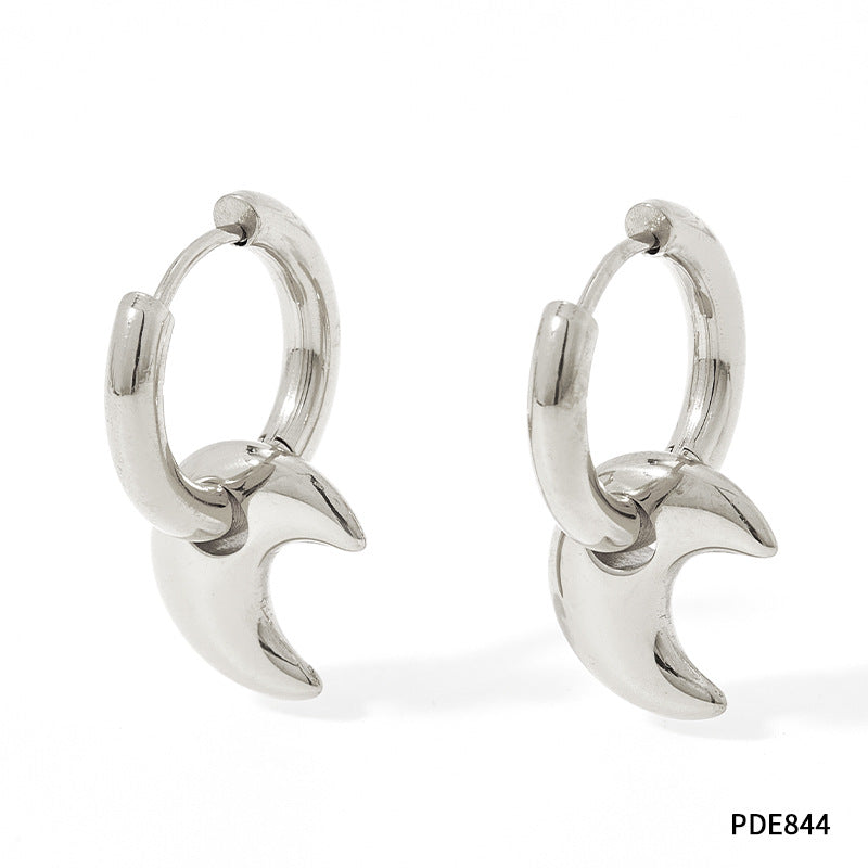 Glossy Stainless Steel Earrings product image