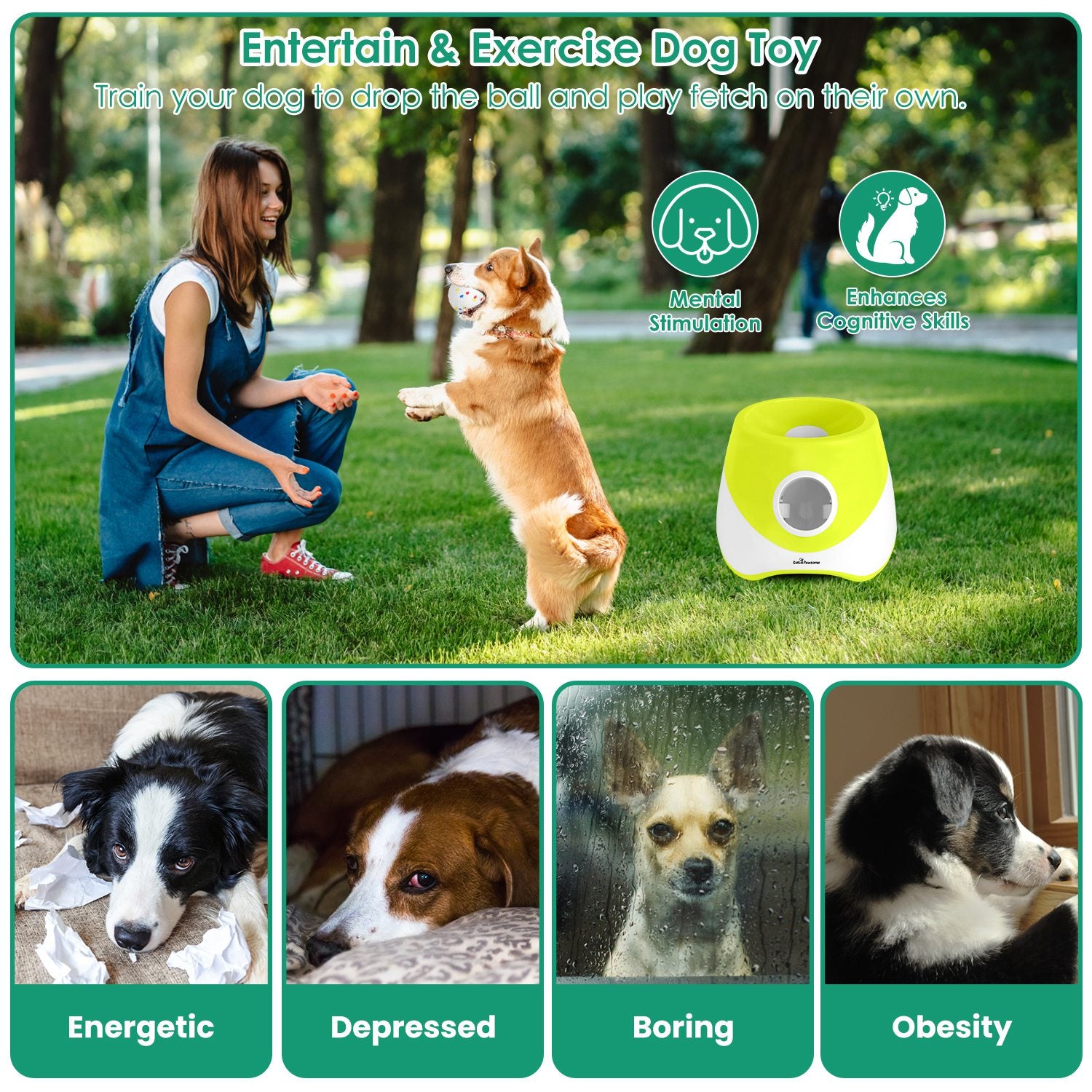 Automatic Dog Ball Launcher Rechargeable Interactive Pet Ball Thrower For Small Medium Dogs Interactive Dog Fetch Toy With 3 Adjustable Distance Setti