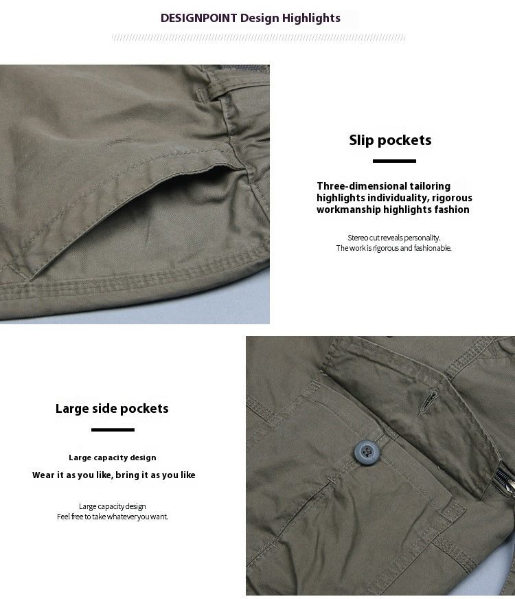 Men's Loose Thin Multi-pocket Outdoor Sports And Casual Shorts
