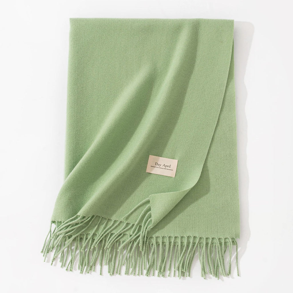 Cashmere-Feel Tassel Scarf