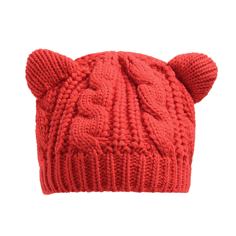 3D Cat-Ear Knit Beanie