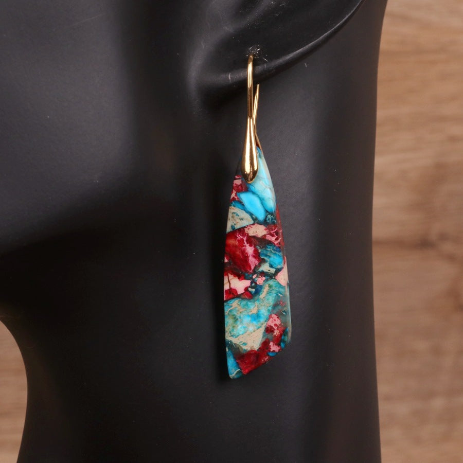 Geometric Flower Pendant Earrings product image