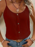 Vibrant Solid Color Cami Top - Sleek Sleeveless Design, Breathable Fabric, Perfect For Spring & Summer, Women's Casual Clothing, Ideal For Outdoor Act