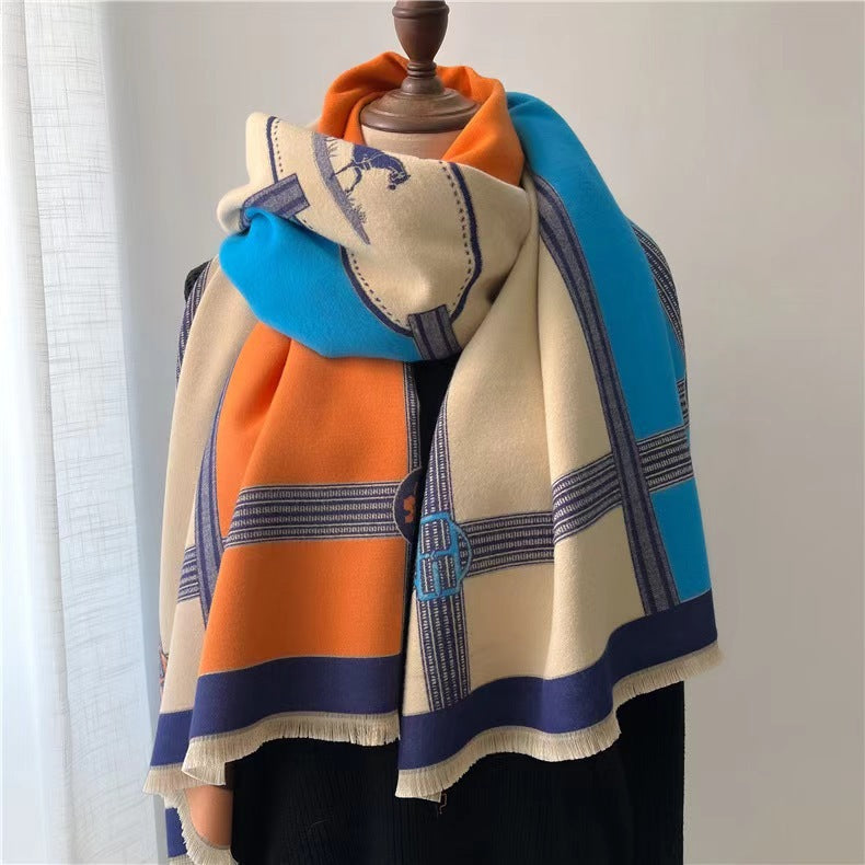 Color-Block Winter Scarf