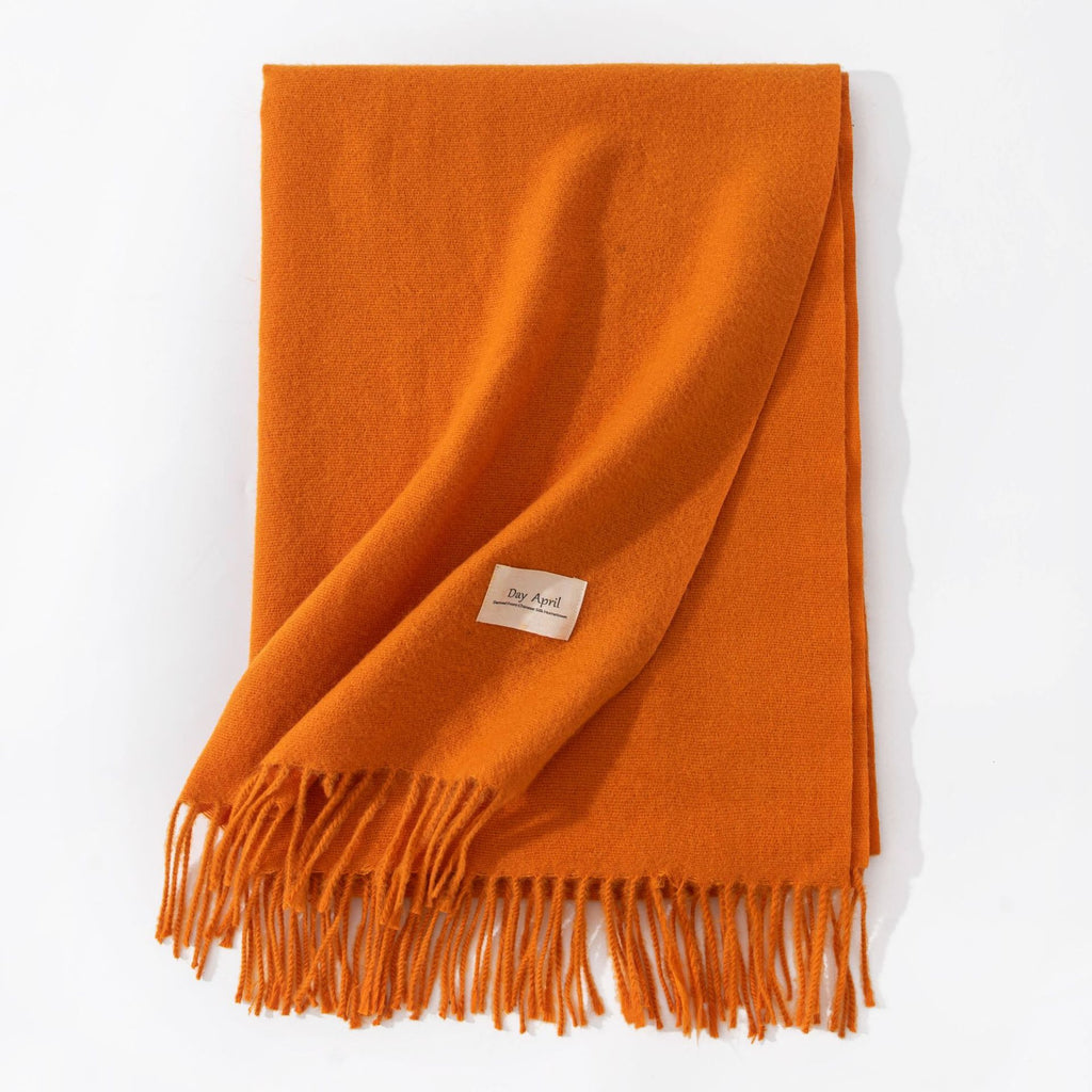 Cashmere-Feel Tassel Scarf