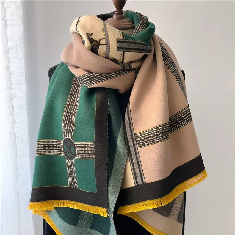 Color-Block Winter Scarf