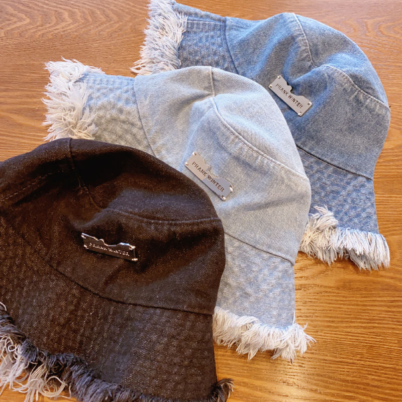 Distressed Denim Bucket Hat