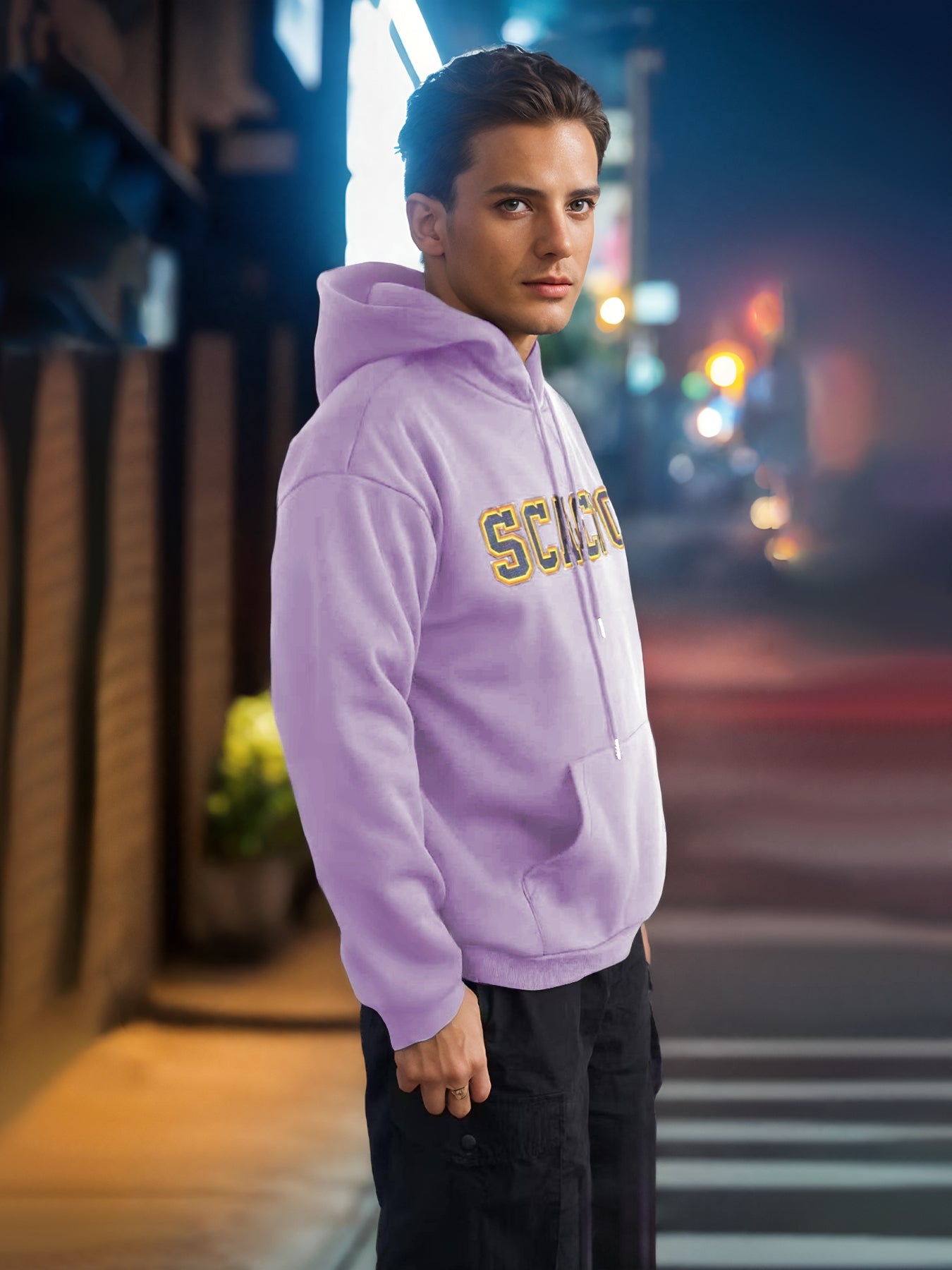 Fashionable Solid Color Long Sleeved Printed Hoodie For Both Men And Women