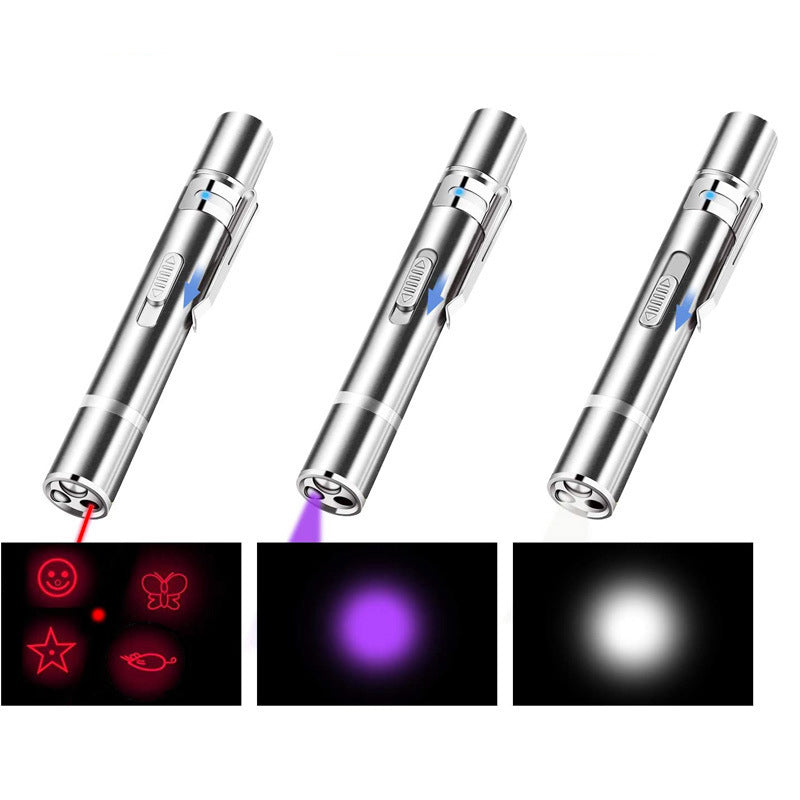 Laser Pointer Cat Toy, Red Dot LED Light Pointer Interactive Toys Indoor Cats Dogs, Long Range 5 Modes Lazer Projection Playpen For Kitten Outdoor Pet