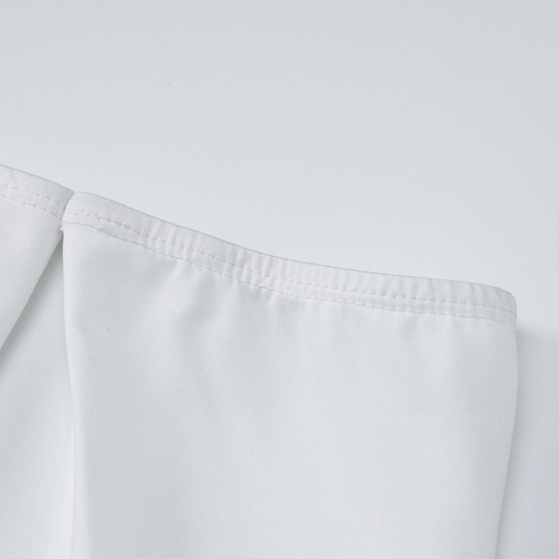 Women's Shoulder-baring Wrapped Chest Split Hip Skirt