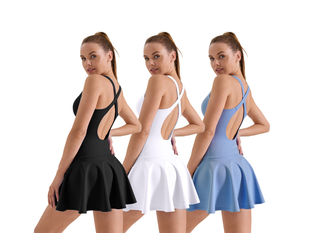 Zip-Front Long-Sleeve Sports Dress