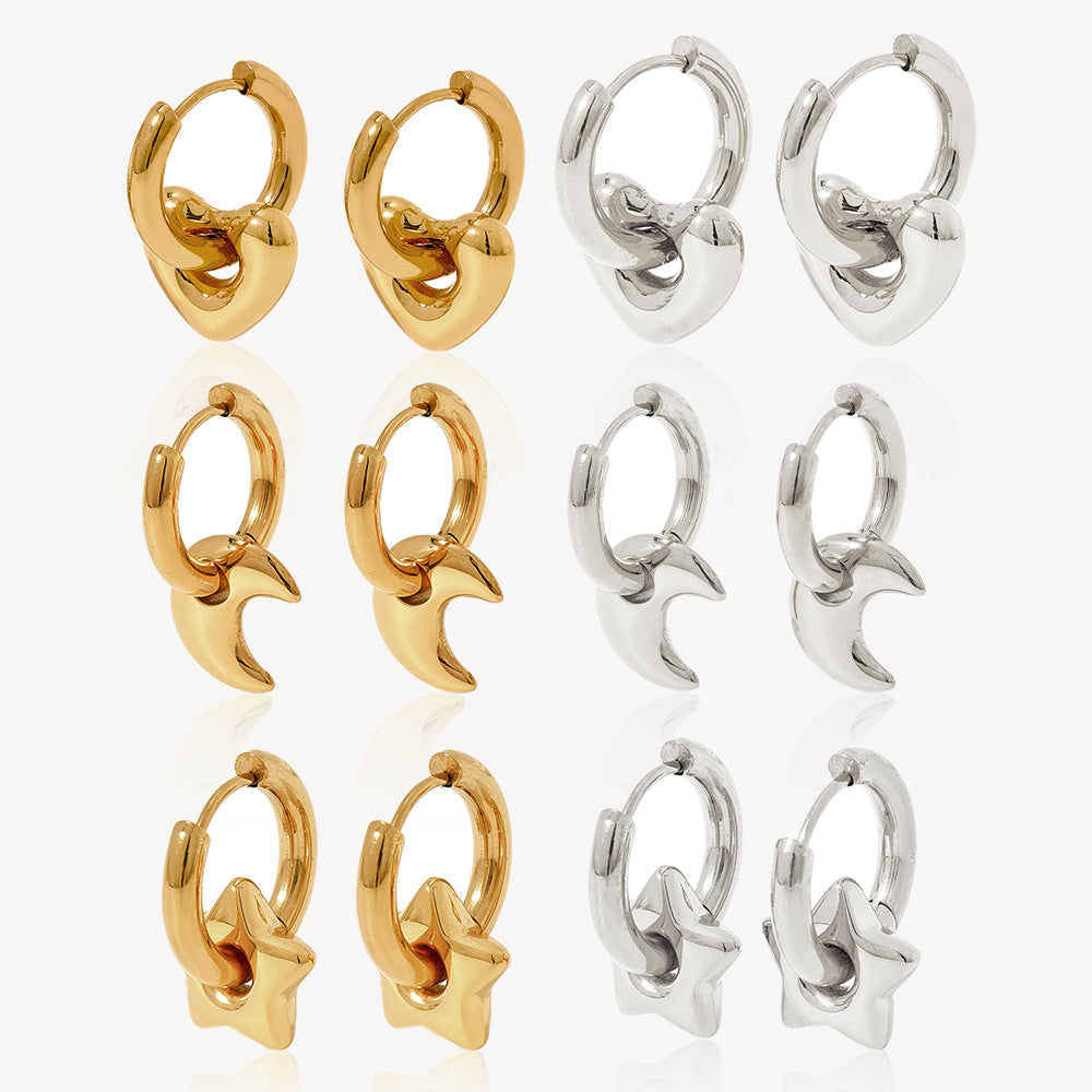 Glossy Stainless Steel Earrings product image