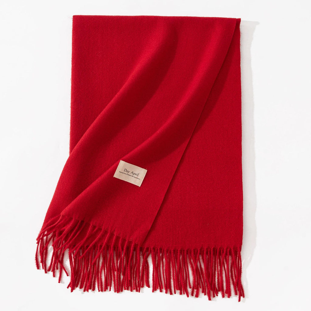 Cashmere-Feel Tassel Scarf