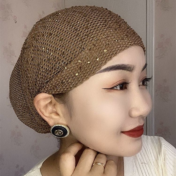 Rhinestone Lace Beanie