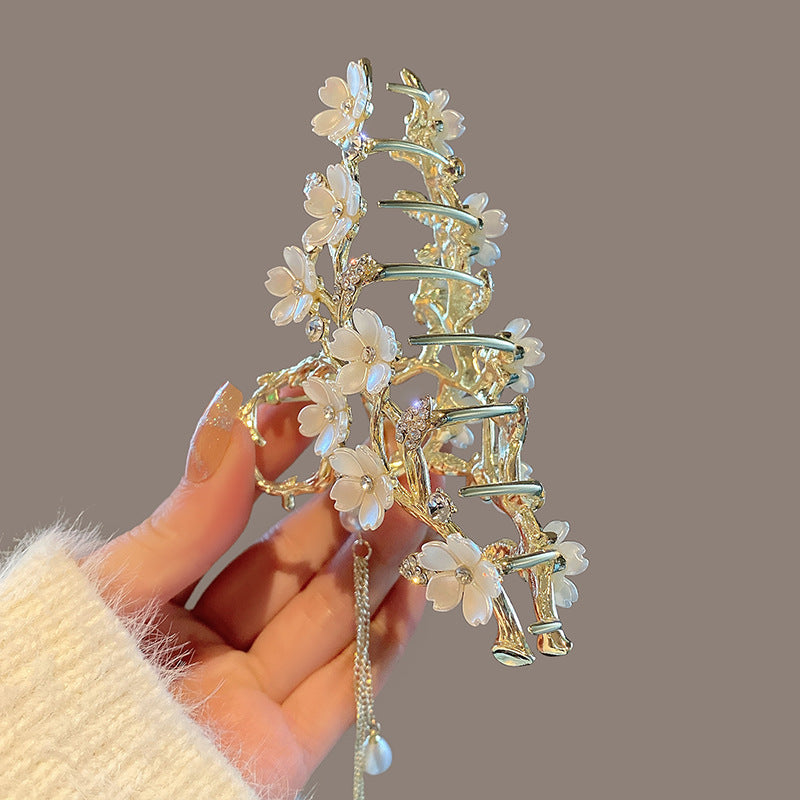 Pearl Orchid Tassel Hair Clip product image