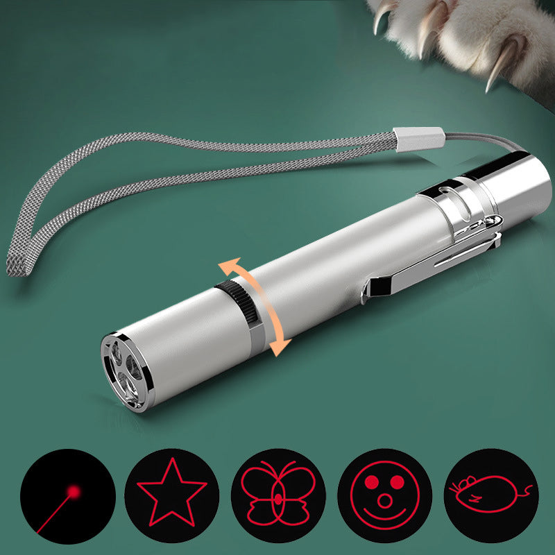 Laser Pointer Cat Toy, Red Dot LED Light Pointer Interactive Toys Indoor Cats Dogs, Long Range 5 Modes Lazer Projection Playpen For Kitten Outdoor Pet