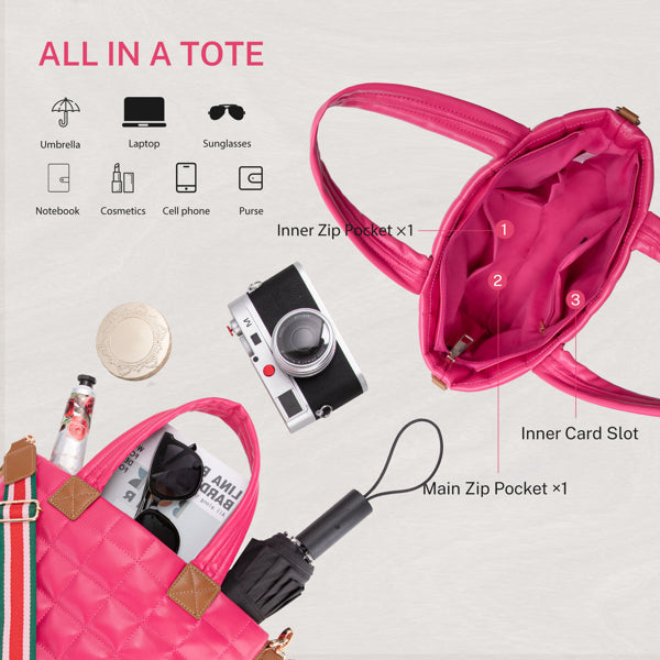 Quilted Puffer Tote Bag product image