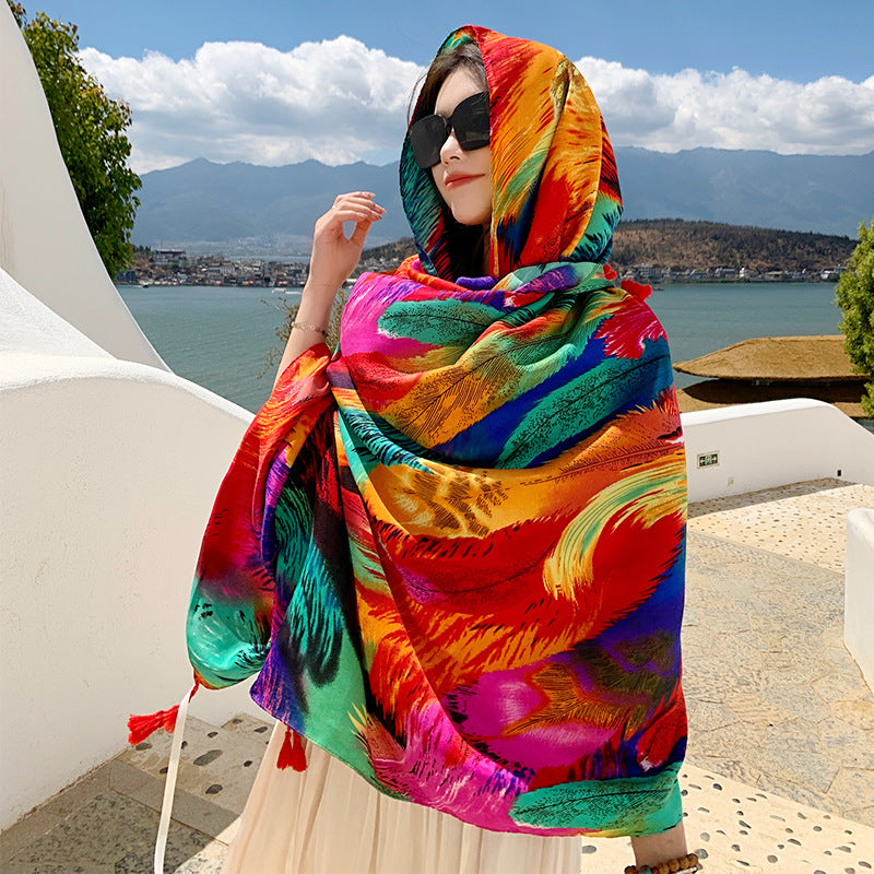 Ethnic Print Travel Scarf product image