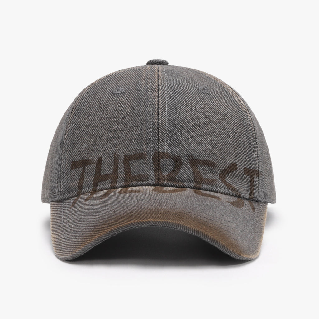 Letter Graffiti Baseball Cap Curved Brim Soft Top Cotton Blend Adjustable Snapback Hat