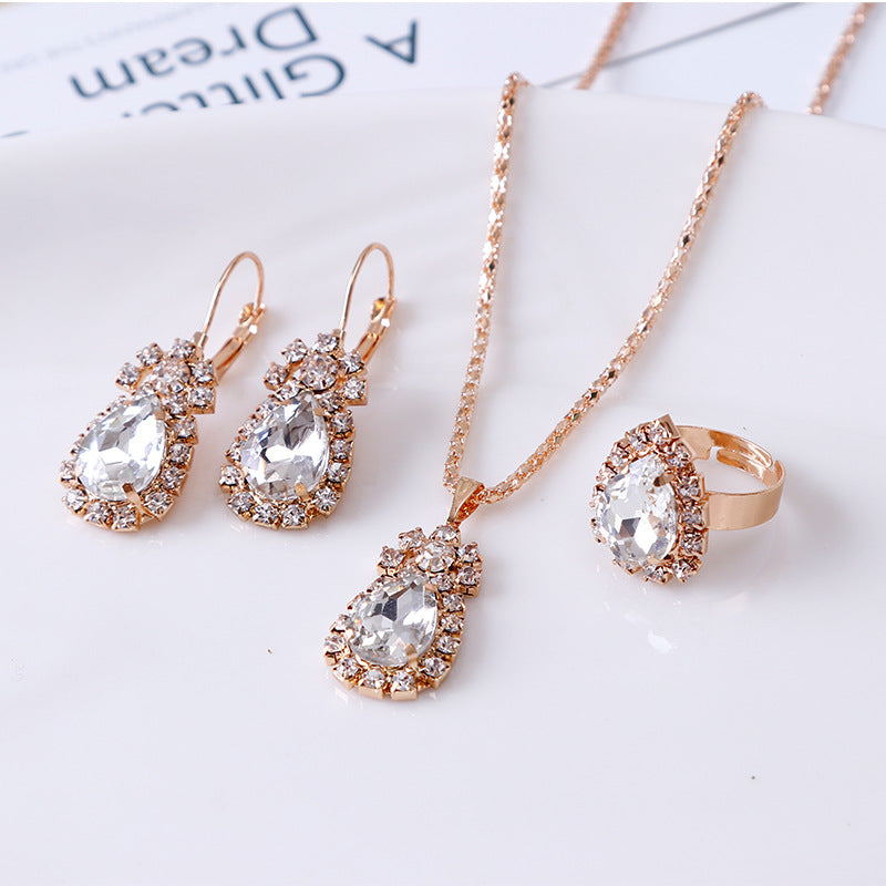 Waterdrop Rhinestone Jewelry Set product image