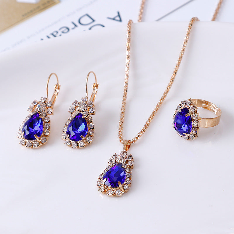 Waterdrop Rhinestone Jewelry Set product image
