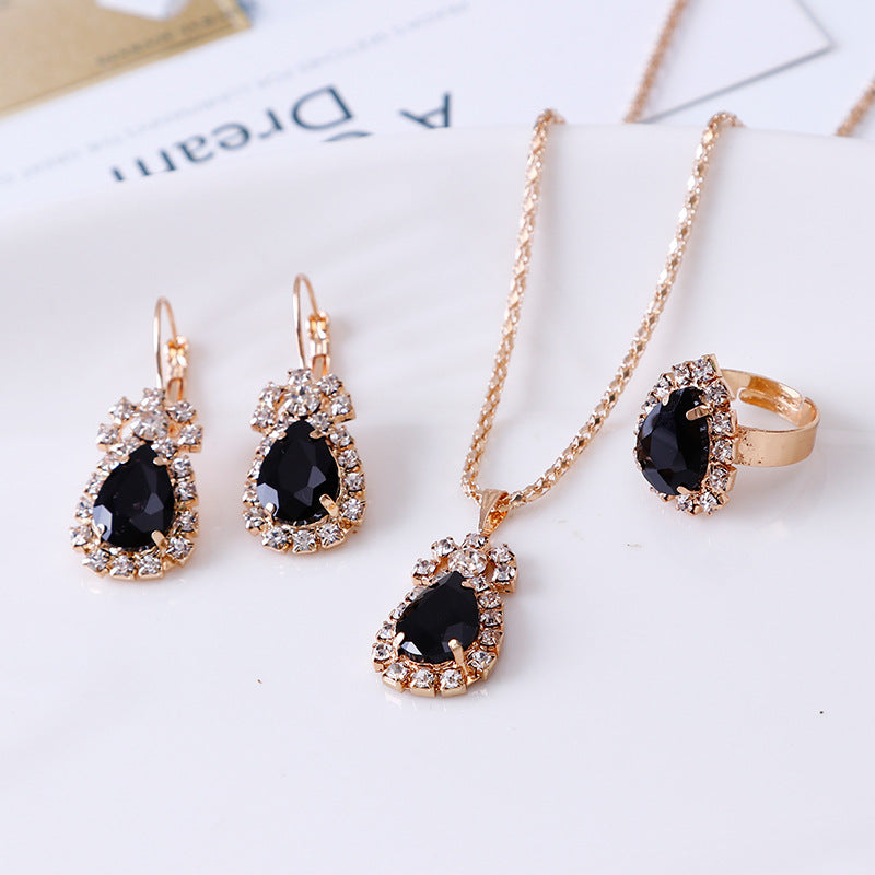 Waterdrop Rhinestone Jewelry Set product image