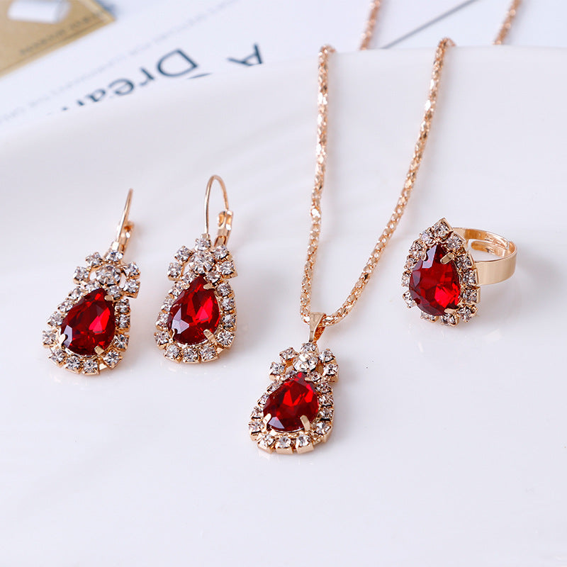 Waterdrop Rhinestone Jewelry Set product image
