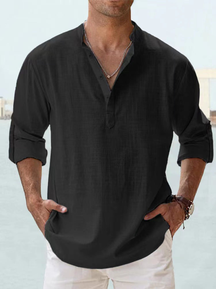 Cotton-Linen Long-Sleeve Shirt product image