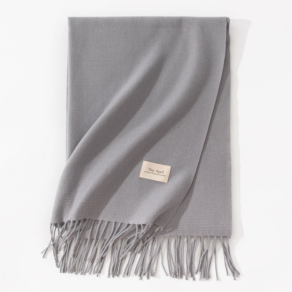 Cashmere-Feel Tassel Scarf