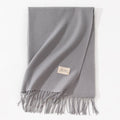 Cashmere-Feel Tassel Scarf
