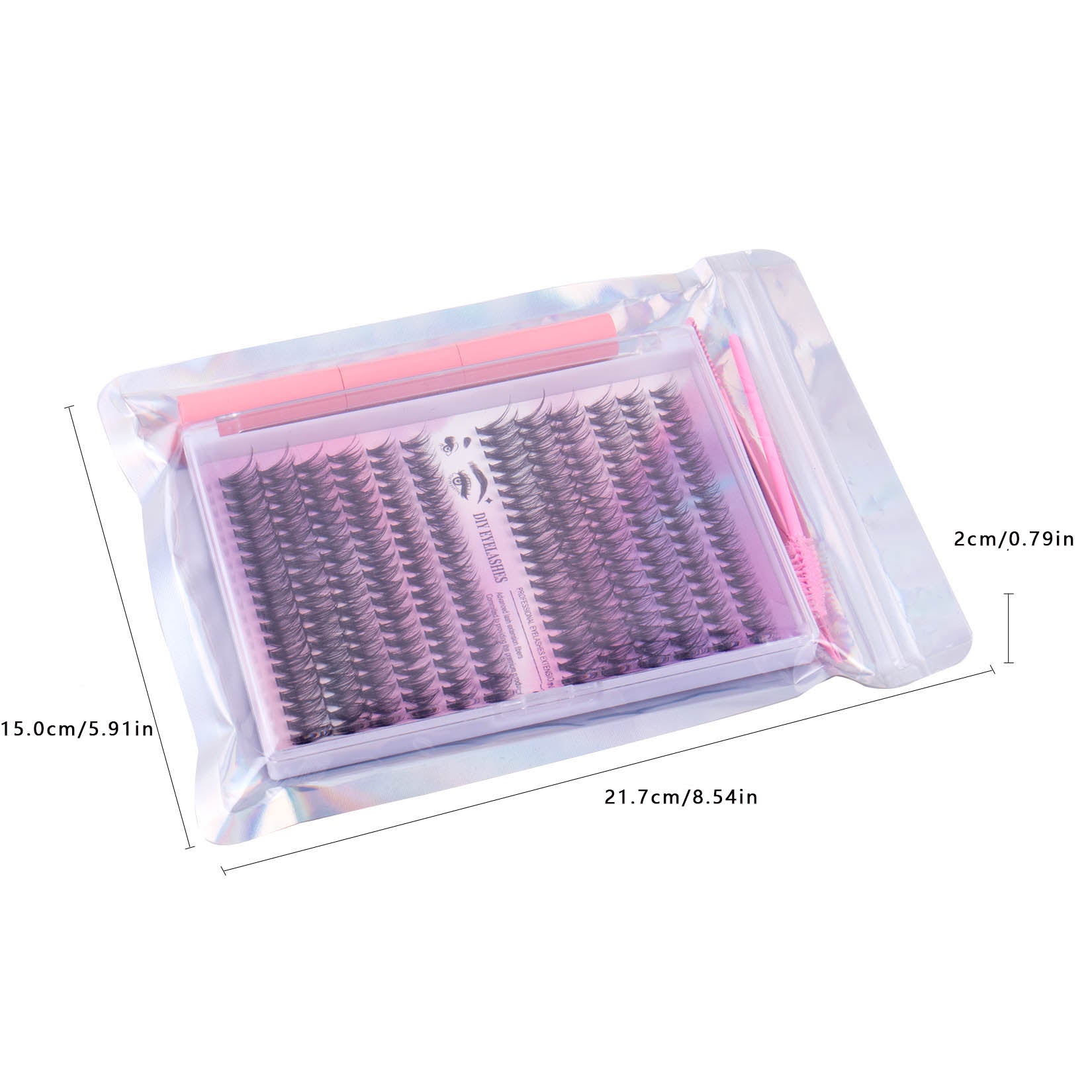 12 Rows Of 30D Plus 40D Clusters Of 240 Segmented Lashes Set