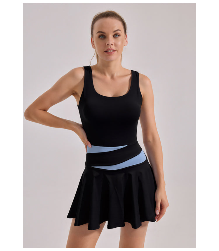 Zip-Front Long-Sleeve Sports Dress