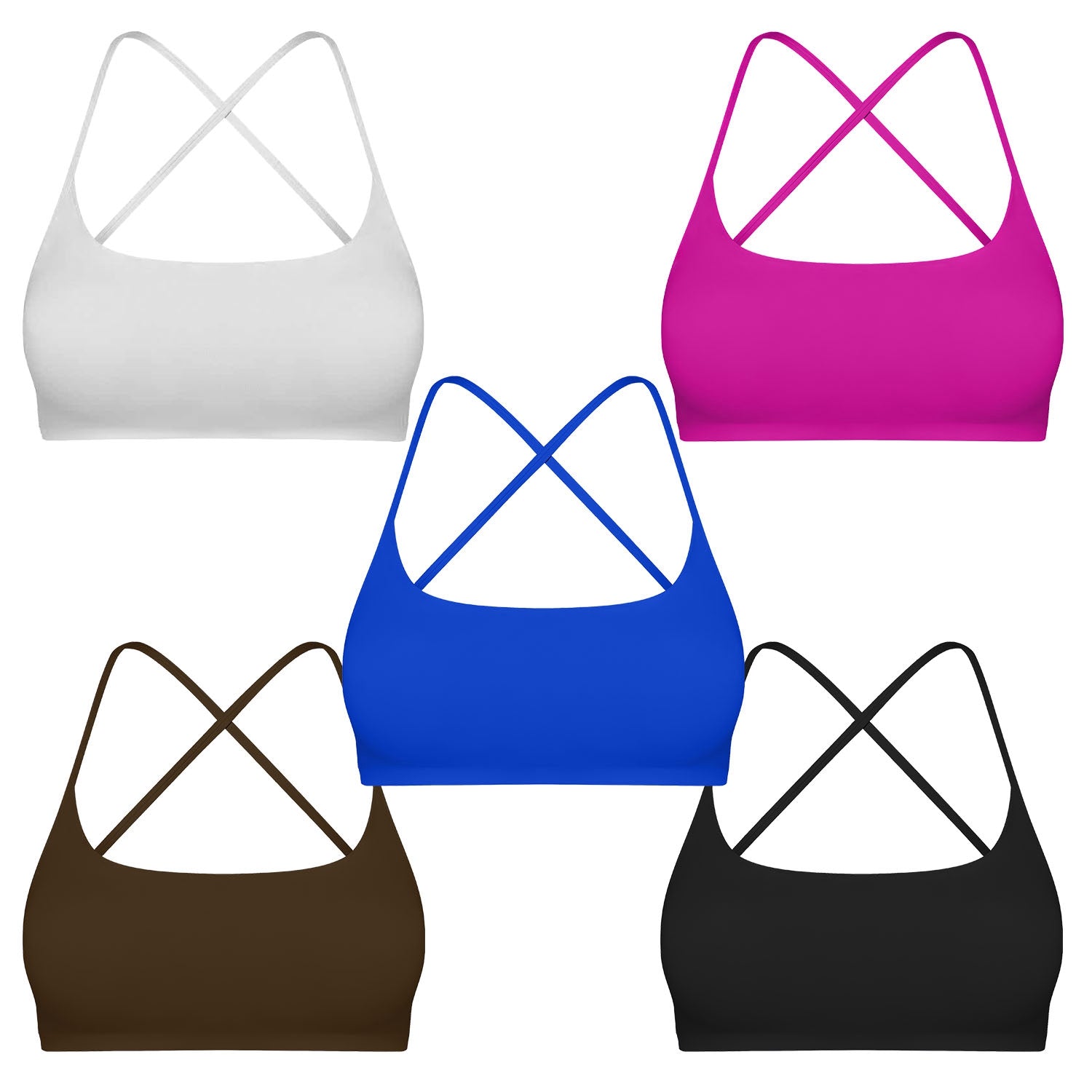 Cross-Back Padded Sports Bra